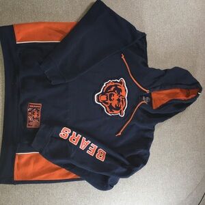 Reebok Navy and Orange Bears Hoodie XL